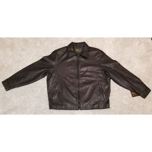 Reed American Style Bomber Jacket - Quality Leather - Mens Sz L Black New w Tags